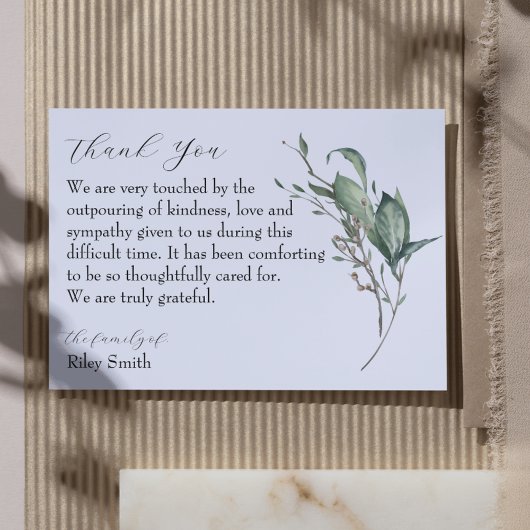 水彩分枝記念写真サンキューカード サンキューカード