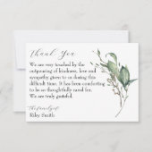 水彩分枝記念写真サンキューカード サンキューカード (正面)