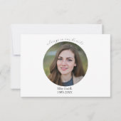 水彩分枝記念写真サンキューカード サンキューカード (裏面)