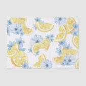 水彩切り絵のレモンと花のティッシュペーパー 薄葉紙 (正面)