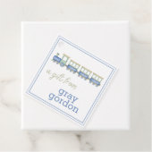 水彩列車ボーイズギフトメッセージカード フェイバータグ (インサイチュ)