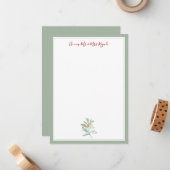 水彩初めてのクリスマスサンキューカード ノートカード (正面/裏面インサイチュ)