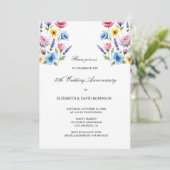 水彩創立50周年結婚を迎える 招待状 (スタンド正面)