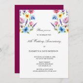 水彩創立50周年結婚を迎える 招待状 (正面/裏面)