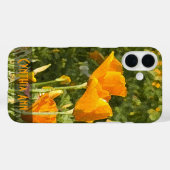水彩効果カリフォルニアポピーフォトカスタム Case-Mate iPhoneケース (裏面 (横))