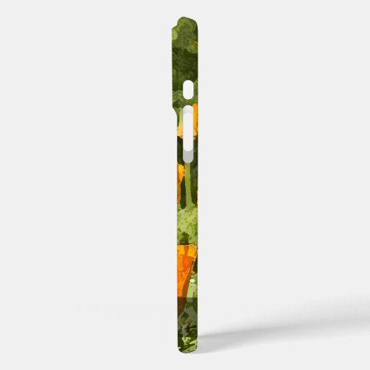 水彩効果カリフォルニアポピーフォトカスタム Case-Mate iPhoneケース (裏面 / 左)