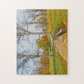 水彩効果セントラルパークニューヨーク。 ジグソーパズル (縦)