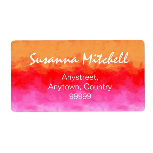 水彩効果フルーツサラダID134 ラベル (正面)