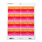 水彩効果フルーツサラダID134 ラベル (フルシート)