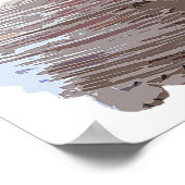 水彩効果ヘッジホッグ ポスター (角)