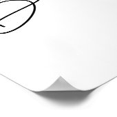 水彩動物のフェイク金ゴールドモダン歓迎サイン ポスター (角)