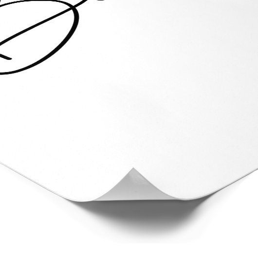 水彩動物のフェイク金ゴールドモダン歓迎サイン ポスター (角)