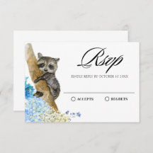 水彩動物のフローラ野生動物