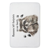 水彩動物の可愛いことわざアライグマ バスマット (正面縦)