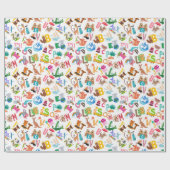 水彩動物アルファベットかわいい子どもたち ラッピングペーパー (フラット)