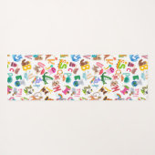 水彩動物アルファベット愛らしい子供 ヨガマット (裏面(横))