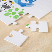 水彩動物アルファベット愛らしい教育 ジグソーパズル (側面)