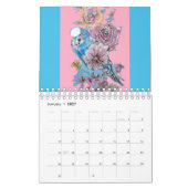 水彩動物カレンダー手絵を描芸術 カレンダー (1月 2027)