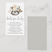 水彩動物フェイク金ゴールドモダンブックベビー エンクロージャーカード (正面/裏面)