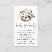 水彩動物モダンゴールドブック 赤ちゃんのための エンクロージャーカード (正面)