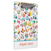 水彩動物愛称パーソナライズされた愛 クリップボード (右)