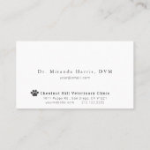 水彩動物獣医動物病院 名刺 (裏面)