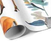 水彩動物界コラージュ ラッピングペーパー (ロールコーナー)