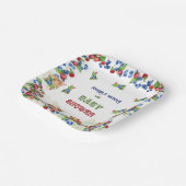 水彩動物緑のベリー赤ちゃんシャワー ペーパープレート (傾斜あり)