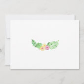 水彩動物赤ちゃんシャワーサンキューカード 招待状 (裏面)