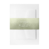 水彩勾配結婚のセージ緑ID786 招待状ベリーバンド (正面例)