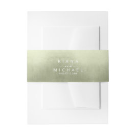 水彩勾配結婚のセージ緑ID786 招待状ベリーバンド