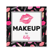 水彩化粧アーティストグラムスクエアビジネスカード