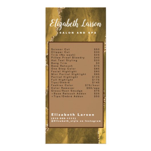 水彩化粧アーティストヘアサロンラックカード ラックカード (正面)