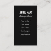 水彩化粧アーティスト名刺 名刺 (裏面)