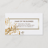 水彩化粧アーティスト美容師はさみ 名刺 (裏面)