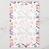 水彩化粧パターン 便箋 (正面)