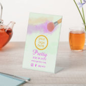 水彩化粧ブラシカラフル 台座サイン (インサイチュ)