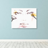 水彩化粧顔 キャンバスプリント (インサイチュ (ウッドフロア))