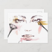 水彩化粧顔 ポストカード (正面/裏面)