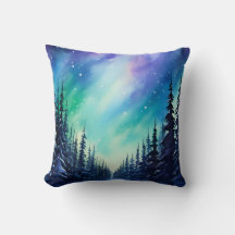 水彩北方灯オーロラボレアリス