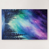 水彩北方灯オーロラボレアリス ジグソーパズル (横)