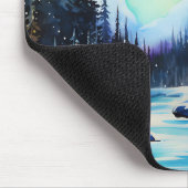 水彩北方灯オーロラボレアリス マウスパッド (コーナー)