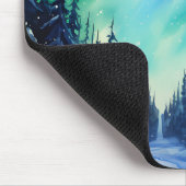 水彩北方灯オーロラボレアリス マウスパッド (コーナー)