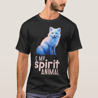 水彩北極キツネは私の霊動物 Tシャツ
