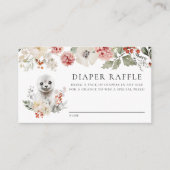 水彩北極シール赤ちゃんシャワーおむつラッフル エンクロージャーカード (正面)