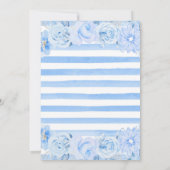 水彩北極ペンギンフローラベビーシャワー 招待状 (裏面)