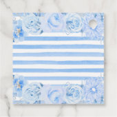 水彩北極動物フローラ赤ちゃんシャワー フェイバータグ (裏面)