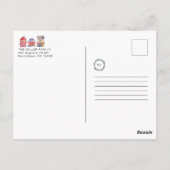 水彩北極村の地図 |図解入りの、写真付きの ポストカード (裏面)