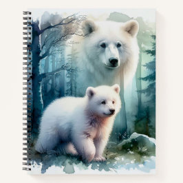 水彩北極熊 ノートブック