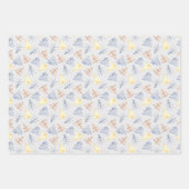 水彩北欧ハイゲキュートなクリスマス3パックギフト ラッピングペーパーシート (正面3)